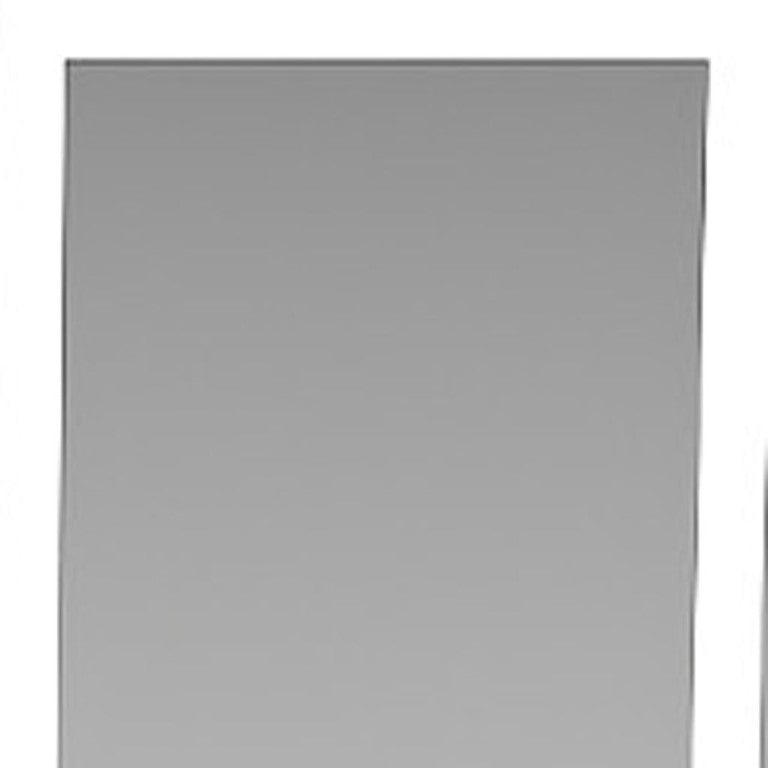HomeRoots 20 Inch White Wood Mirrored Five Drawer Vanity Table with Built-in Hollywood Lights 691690