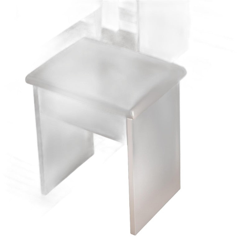 HomeRoots 24 Inch White Wood Vanity Table with Mirrored Top and Built in Lighting for Bedroom 691705