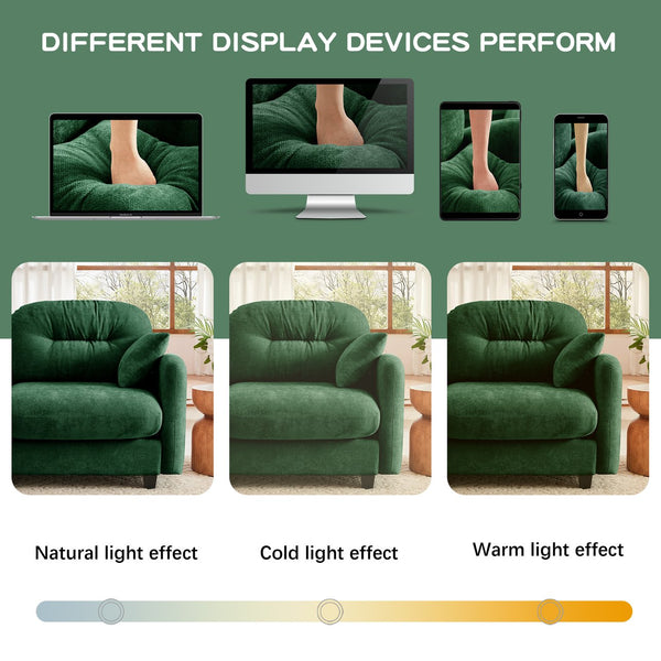 English Elm Modular L-Shaped Sectional Sofa With Ottoman, Soft Chenille, Ergonomic Design For Versatile Comfort W714S01402