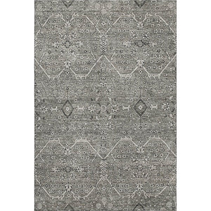HomeRoots 5' X 8' Pewter Gray Floral Area Rug - Washable, UV Protected, Stain-Resistant & Non-Slip Backing 691742
