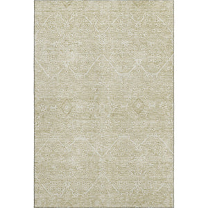 HomeRoots 5' X 8' Beige & Ivory Floral Area Rug – Washable, UV Protected, Stain Resistant for Busy Homes 691748