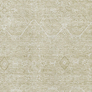 HomeRoots 5' X 8' Beige & Ivory Floral Area Rug – Washable, UV Protected, Stain Resistant for Busy Homes 691748