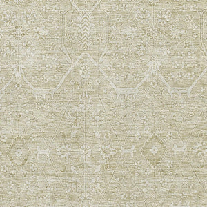 HomeRoots 9' X 12' Elegant Beige & Ivory Floral Washable Area Rug with UV Protection for Busy Homes 691751