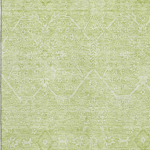 HomeRoots 5' X 8' Mint Green Floral Area Rug - Soft, Durable, Stain-Resistant with UV Protection for Homes 691760