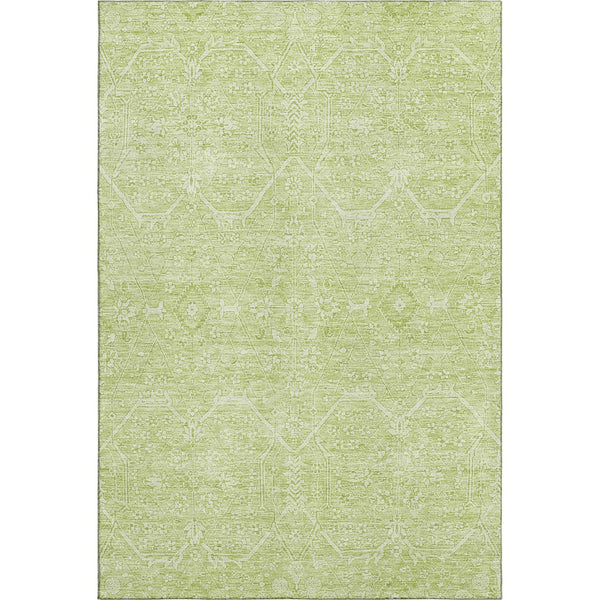 HomeRoots 9' X 12' Mint Green Floral Washable Area Rug - Stain Resistant, UV Protected, Perfect for Homes! 691763