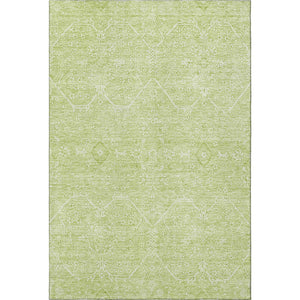 HomeRoots 9' X 12' Mint Green Floral Washable Area Rug - Stain Resistant, UV Protected, Perfect for Homes! 691763