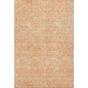 HomeRoots 10' X 14' Salmon And Ivory Floral Area Rug - Washable, Stain Resistant, UV Protected for Family Spaces 691776