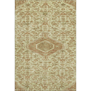 HomeRoots 5' X 8' Beige Floral Area Rug with UV Protection – Washable, Durable, and Perfect for Homes with Pets 691778