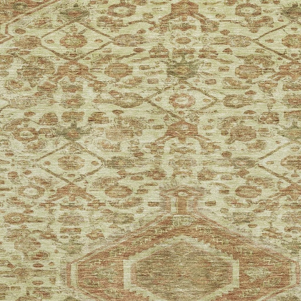 HomeRoots 5' X 8' Beige Floral Area Rug with UV Protection – Washable, Durable, and Perfect for Homes with Pets 691778