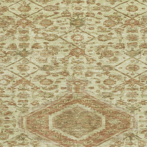 HomeRoots 10' X 14' Beige Floral Area Rug – Durable, Washable, UV-Protected for Family Rooms & Dining Areas 691782