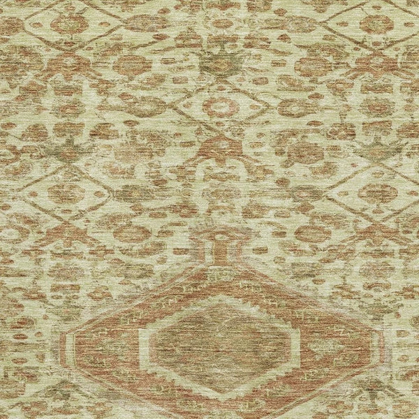 HomeRoots 10' X 14' Beige Floral Area Rug – Durable, Washable, UV-Protected for Family Rooms & Dining Areas 691782