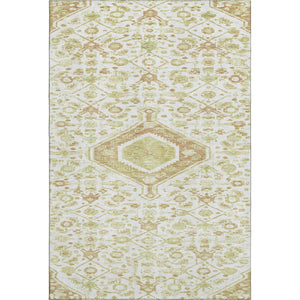HomeRoots 10' Washable Floral Area Rug in Ivory, Salmon & Green - Stain Resistant, UV Protected & Durable Design 691794