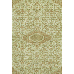 HomeRoots 10' Floral Area Rug in Sage & Salmon - Washable, UV Protected, Durable & Stain-Resistant Design 691806