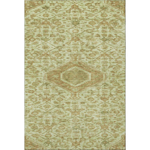 HomeRoots 10' Floral Area Rug in Sage & Salmon - Washable, UV Protected, Durable & Stain-Resistant Design 691806