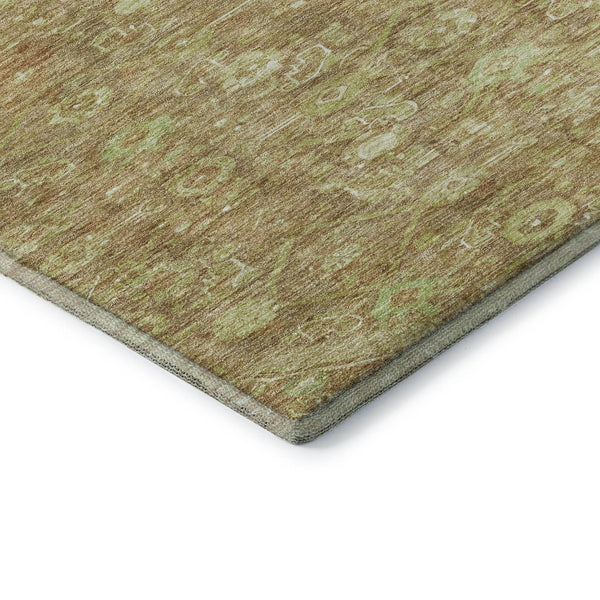 HomeRoots 5' X 8' Terra Cotta Floral Area Rug - UV Protection, Stain-Resistant, Durable for High-Traffic Homes 691808