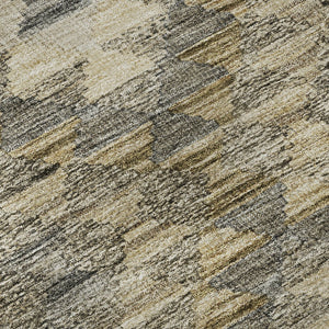 HomeRoots 8' X 8' Beige Gray Ivory Round Washable Rug with UV Protection - Durable & Stylish for Modern Homes 691815