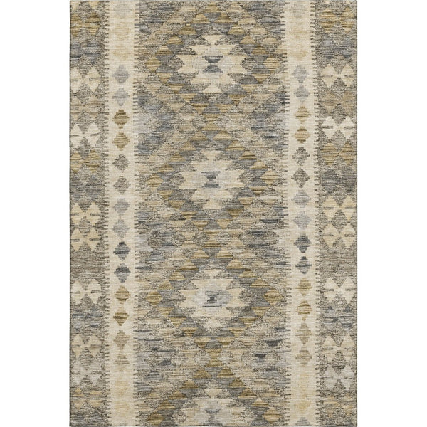 HomeRoots 10' X 14' Modern Geometric Washable Area Rug with UV Protection - Durable, Stylish, Family-Friendly Design 691818