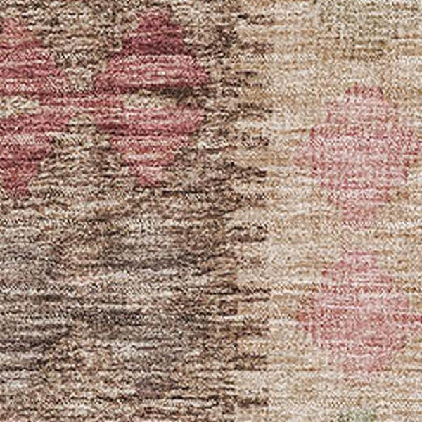 HomeRoots 5' X 8' Vibrant Brown Pink Teal Geometric Area Rug - Washable, Stain Resistant, UV Protected Design 691820