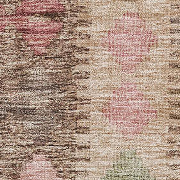 HomeRoots 10' X 14' Vibrant Geometric Area Rug - Brown, Pink & Teal, Stain-Resistant, UV Protected, Durable Design 691824