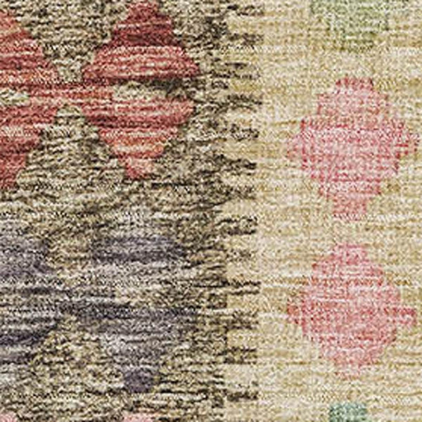 HomeRoots 9' X 12' Modern Green Pink Blue Geometric Area Rug - Washable, UV-Protected & Pet-Friendly Design 691835