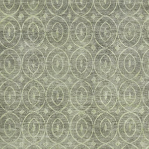 HomeRoots 10' X 14' Artichoke Green Geometric Washable Area Rug - Stain Resistant, UV Protected & Stylish! 691860