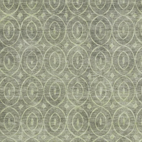 HomeRoots 10' X 14' Artichoke Green Geometric Washable Area Rug - Stain Resistant, UV Protected & Stylish! 691860