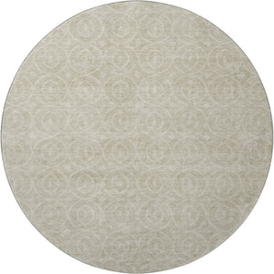 HomeRoots 8' X 8' Stylish Beige and Ivory Geometric Area Rug – Washable, UV-Protected, Pet-Friendly Design! 691863