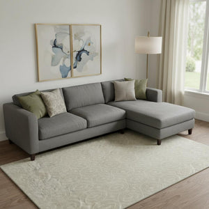 HomeRoots 10' X 14' Beige and Ivory Geometric Area Rug – Washable, UV-Protected, Perfect for Busy Homes! 691866