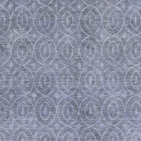 HomeRoots 5' X 8' Denim Blue Geometric Area Rug – Stylish, Washable & UV-Protected for Modern Homes & Patios 691868