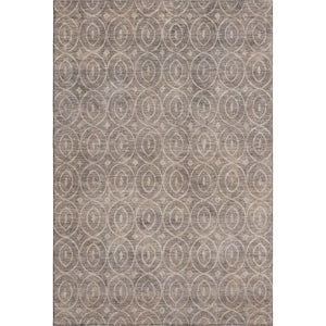 HomeRoots 5' X 8' Coffee and Beige Geometric Area Rug - Washable, UV-Protected, Durable Design for High Traffic Spaces 691874