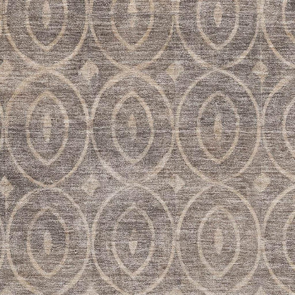 HomeRoots 5' X 8' Coffee and Beige Geometric Area Rug - Washable, UV-Protected, Durable Design for High Traffic Spaces 691874