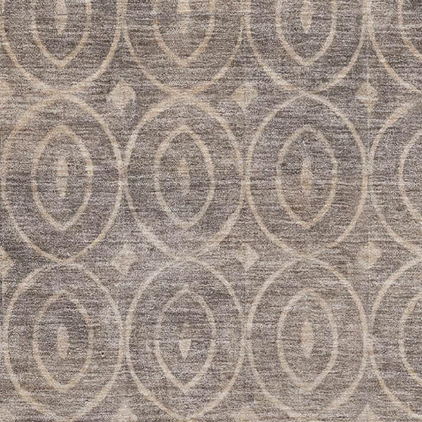 HomeRoots 8' Coffee and Beige Geometric Area Rug - UV Protected, Washable, Durable, Ideal for High-Traffic Spaces 691876