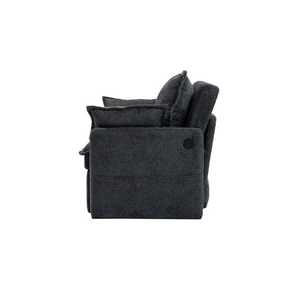 English Elm 59.5" Corduroy Convertible Sleeper Sofa with Usb Charging Ports and Storage Pockets W2606P252442