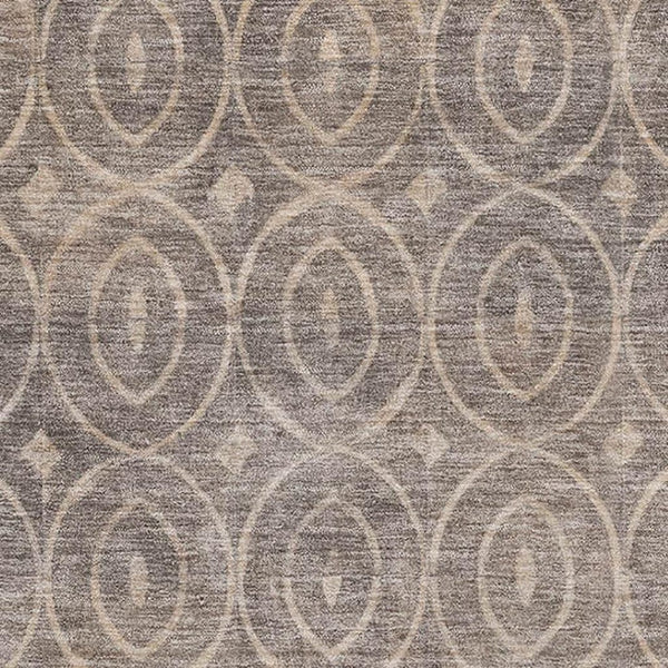HomeRoots 10' X 14' Geometric Coffee and Beige Washable Area Rug with UV Protection for High-Traffic Spaces 691878