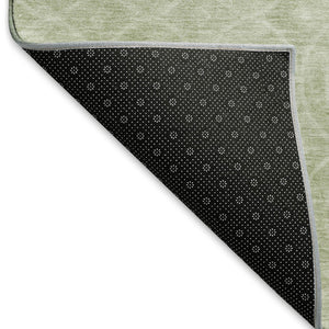 HomeRoots 5' X 8' Mint Green & Ivory Geometric Area Rug - Washable, UV Protected, Durable, Stylish & Safe 691880