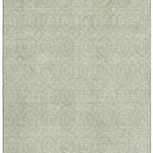 HomeRoots 5' X 8' Mint Green & Ivory Geometric Area Rug - Washable, UV Protected, Durable, Stylish & Safe 691880