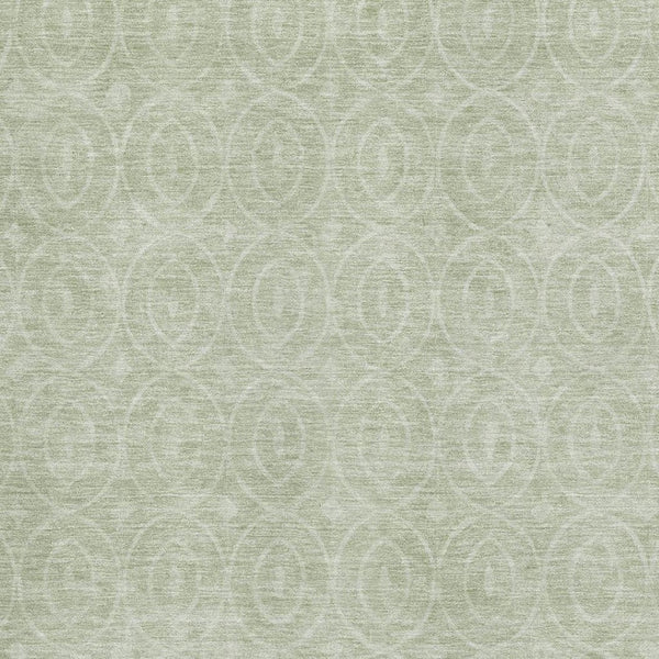 HomeRoots 8' Stylish Mint Green and Ivory Geometric Area Rug - Washable, UV Protected, Perfect for High Traffic Areas! 691882