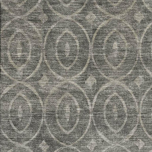 HomeRoots 5' X 8' Geometric Pewter and Gray Area Rug - Washable, UV Protected, Durable for High-Traffic Areas 691886