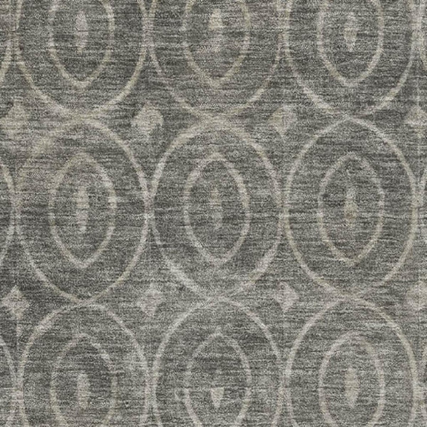 HomeRoots 8' Pewter and Gray Geometric Area Rug - Durable, Stain-Resistant with UV Protection for High Traffic Spaces 691888