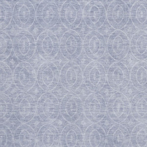 HomeRoots 5' Sky Blue and Ivory Geometric Area Rug - Washable, Stain Resistant, UV Protected for Modern Spaces 691892