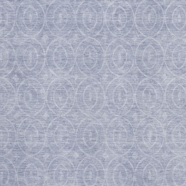 HomeRoots 5' Sky Blue and Ivory Geometric Area Rug - Washable, Stain Resistant, UV Protected for Modern Spaces 691892
