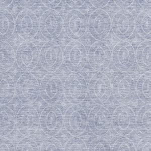HomeRoots 8' Sky Blue Geometric Area Rug - Washable, UV-Protected, Durable Design for Modern Living Spaces 691894