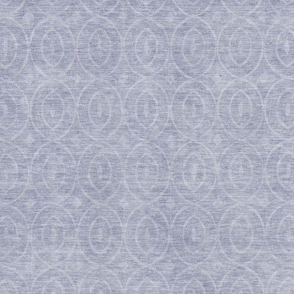 HomeRoots 8' Sky Blue Geometric Area Rug - Washable, UV-Protected, Durable Design for Modern Living Spaces 691894