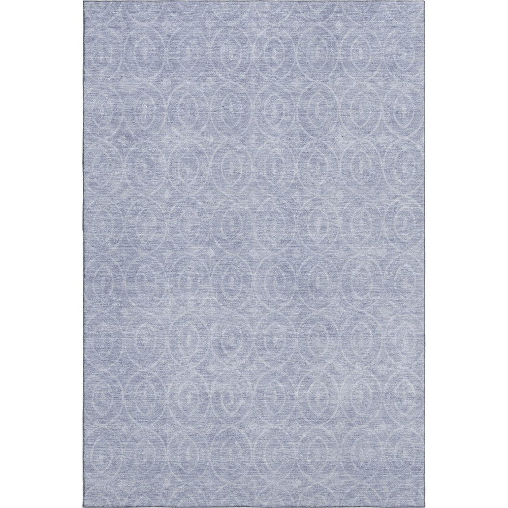 HomeRoots 10' X 14' Sky Blue Geometric Area Rug – Soft, Durable, UV-Protected & Easy-Clean for Modern Spaces 691896