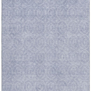 HomeRoots 10' X 14' Sky Blue Geometric Area Rug – Soft, Durable, UV-Protected & Easy-Clean for Modern Spaces 691896