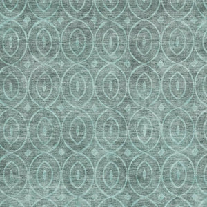 HomeRoots 5' X 8' Teal and Aqua Geometric Area Rug - Stylish, Washable, UV-Protected, Ideal for High-Traffic Spaces 691898