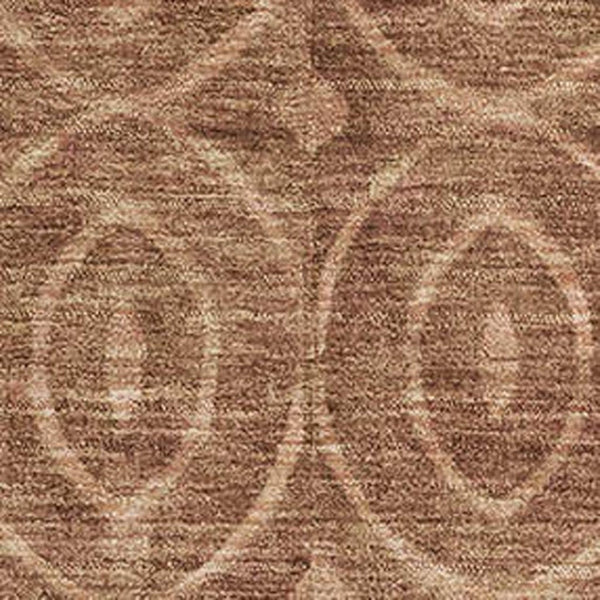 HomeRoots 8' Terra Cotta & Rust Geometric Area Rug - Washable, UV-Protected, Stylish & Durable for High-Traffic Areas 691906