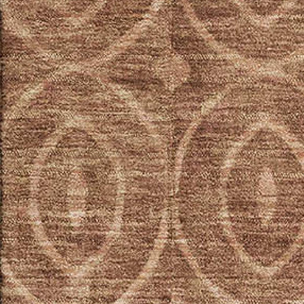 HomeRoots 10' X 14' Terra Cotta Geometric Washable Area Rug with UV Protection & Stain Resistance for Home 691908