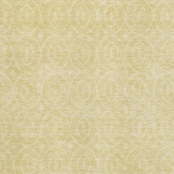 HomeRoots 8' Wheat and Gold Geometric Area Rug - Washable, Stain-Resistant, UV Protected for Modern Spaces 691912