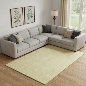 HomeRoots 10' X 14' Wheat And Gold Geometric Area Rug - Durable, Washable, UV-Protected for Modern Spaces 691914